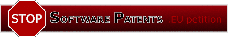 stop software patents banner